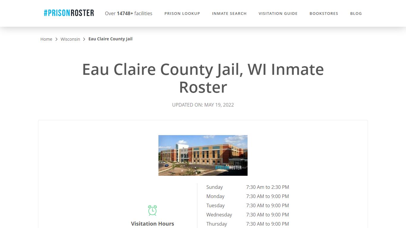 Eau Claire County Jail, WI Inmate Roster